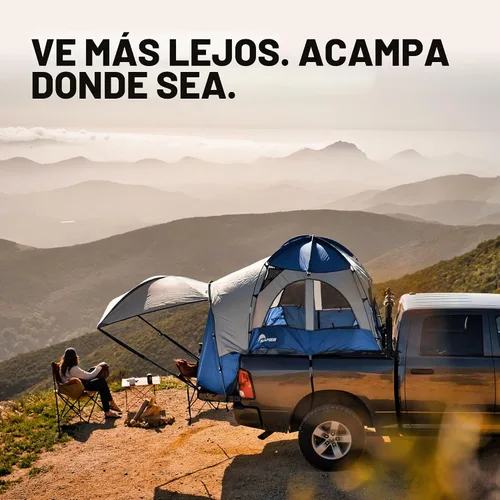 Vista 9 de Tienda para camioneta Sportz, color azul y gris