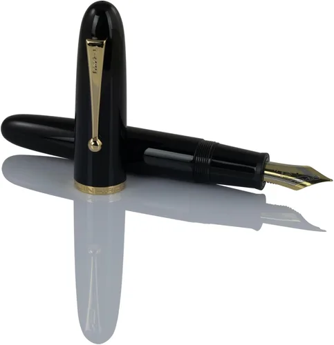 Vista 4 de Jinhao DADAO 9019 - Pluma estilográfica, color negro, clip dorado, punta fina con convertidor de tinta de alta capacidad, bolígrafo de caligrafía
