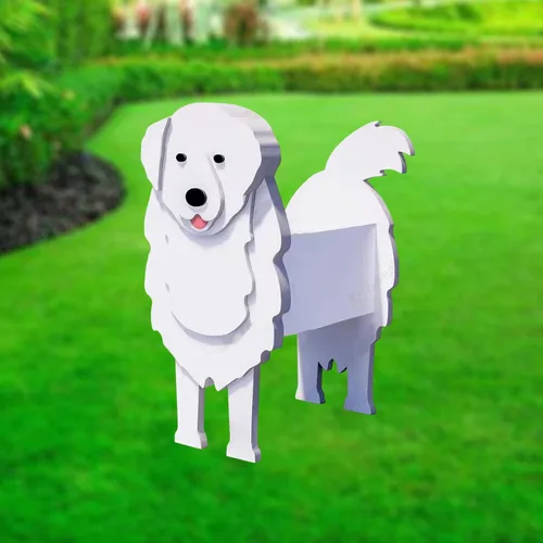 Vista 13 de XOOFMASS Lindas macetas de perro para plantas al aire libre, macetas de madera para perros, macetas en forma de perro, macetas para suculentas