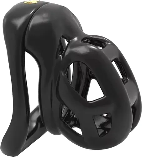 Vista 9 de Nueva jaula de castidad 3.0 dispositivo de castidad masculina con 4 anillos jaula de castidad masculina jaula de resina jaula de castidad jaula
