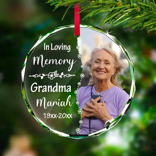 Vista 13 de Adorno de Navidad personalizado con foto, adornos de imagen personalizados para Navidad 2026, adorno colgante conmemorativo personalizado