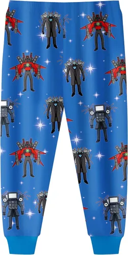 Vista 3 de KAhxi Skib-di - Conjunto de pantalones para niños, 2 piezas de manga larga, traje de Speakman, ropa de hombre de TV para niños de 4 a 12 años