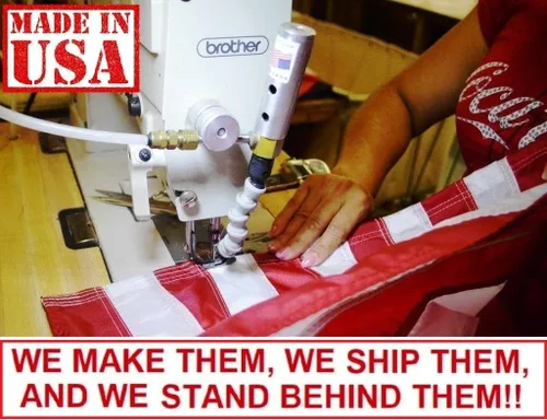 Vista 4 de US Flag Factory bandera estadounidense 2.5 x 4 pies (manga para mástil) bandera de nylon SolarMax para exteriores