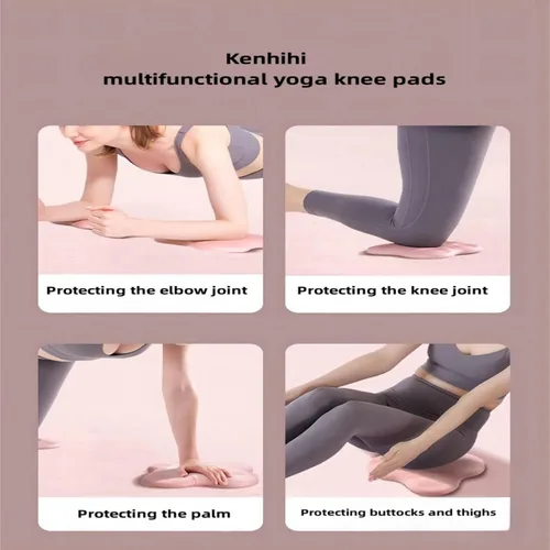 Vista 6 de Rodilleras de yoga (juego de 2) – Accesorios y accesorios de yoga masculinos y femeninos para fitness, viajes, meditación, arrodillarse, equilibrio