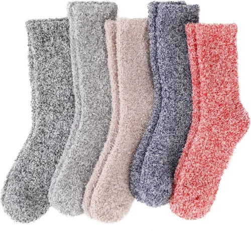 Vista 13 de EBMORE Calcetines mullidos para mujer, esponjosos, acogedores, cómodos, de felpa, cálidos, para invierno, para dormir, para el hogar, calcetines