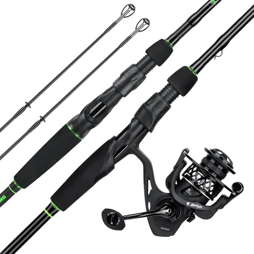 Vista 16 de KastKing Zephyr Dual-Tip Baitcaster & Spinning Fishing Rod and Reel Combo Negro