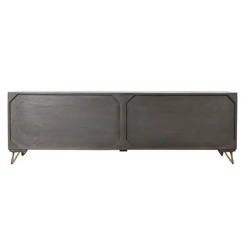 Vista 3 de Mueble de TV DKD Home Decor Metal Marrón Madera de mango 160 x 40 x 50 cm