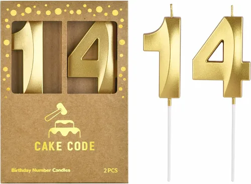Vista 32 de Velas de cumpleaños de oro con diamantes de 2.76 pulgadas, velas de números dorados, velas de números de pastel, celebración de fiesta