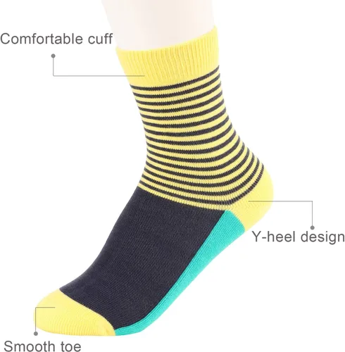 Vista 5 de SUNBVE Calcetines de vestir de algodón suave para niños y niños