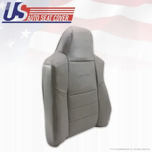 Vista 2 de 2002-2007 para Ford F-250 Diesel 4X4 Driver Bottom & Back Fundas de asiento de cuero gris