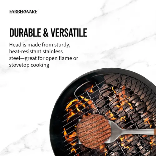 Vista 5 de Farberware Barbacoa - Volteador de madera de acacia, 16.25 pulgadas, madera de acacia