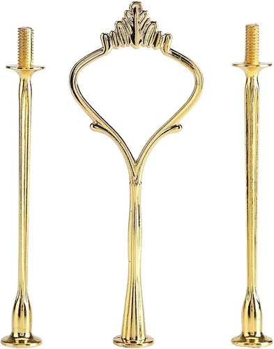 Vista 7 de Soporte de metal para tartas de 3 niveles, soporte para cupcakes, torre de postre, soporte de fiesta, pastelería, soporte para servir alimentos