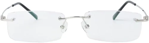 Vista 2 de Agstum Blue Light Blocking Glasses - Flexible Rimless Titanium Alloy Eyeglasses Frames Clear Lens
