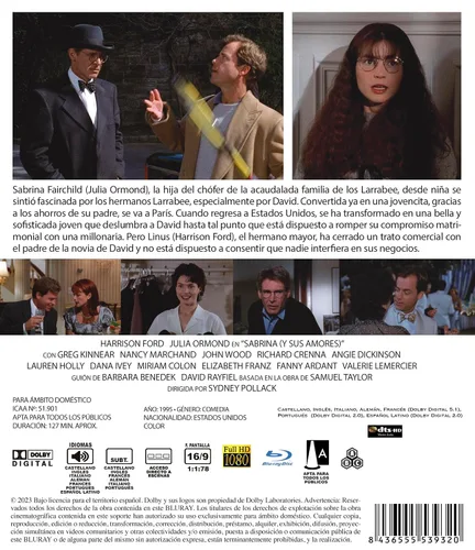 Vista 2 de Sabrina (1995) Blu-Ray, Reg.ABC Import - Spain