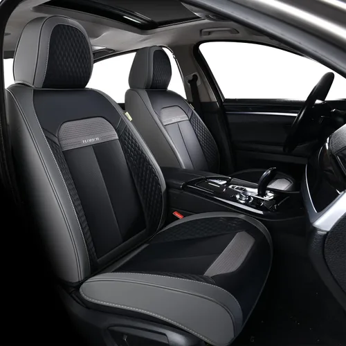Vista 32 de Fundas de asiento delantero de automóvil, fundas de asiento de cuero para automóviles, protector de asiento de automóvil, impermeable, transpirable