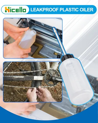 Vista 7 de Máquina de coser de plástico Engrasador/dispensador de aceite 4.1 fl oz con pico largo de la boca