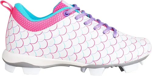 Vista 2 de RIP-IT Tacos de sóftbol para niñas Blanco, rosa y morado Equipo deportivo juvenil