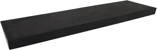 Vista 7 de Rampa de umbral de goma sólida antideslizante, 11000 libras, de goma sólida, portátil, para patineta, color negro, 3.9 x 35.4 x 0.4 pulgadas