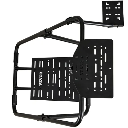 Vista 11 de VEVOR Soporte plegable para volante de carreras, base universal ajustable en altura compatible con Logitech y Thrustmaster Racing Wheel y Pedal