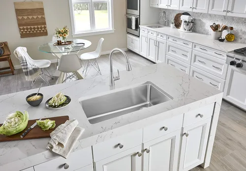 Vista 7 de BLANCO, Fregadero de cocina FORMERA de acero inoxidable 442763 con un solo tazón, 33 x 18 pulgadas