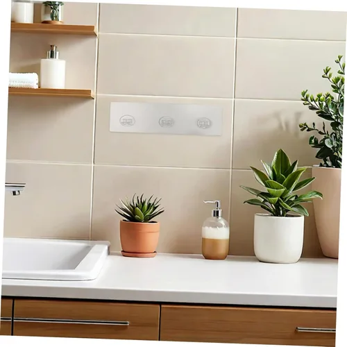 Vista 7 de 4pcs PE Adhesive Hooks for Tile Walls Kitchens