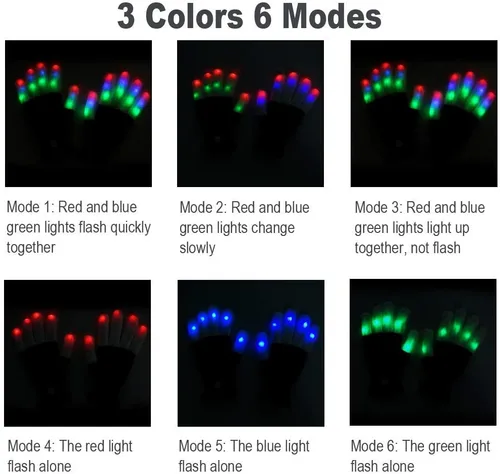Vista 3 de Luwint Cool Toys - Guantes LED para niños y niñas de 3-5, 4-6 años, regalos de Navidad iluminados para niños