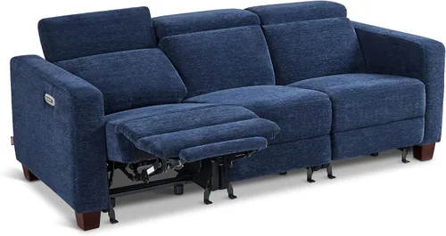 Vista 11 de MCombo Sofá Reclinable de 88.6'', Sofá Reclinable Eléctrico Wall Hugger con Reposacabezas Ajustable, Puertos de Carga USB A y C, Patas de Madera