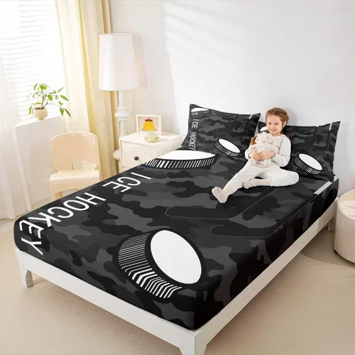 Vista 22 de Erosebridal Graffiti Rugby Ball Sheets for Boys Girls Colorful Rugby Helmet Fitted Sheet,Sports Kids Bedding Sets Football Game Bed Sets Twin 2 Piece
