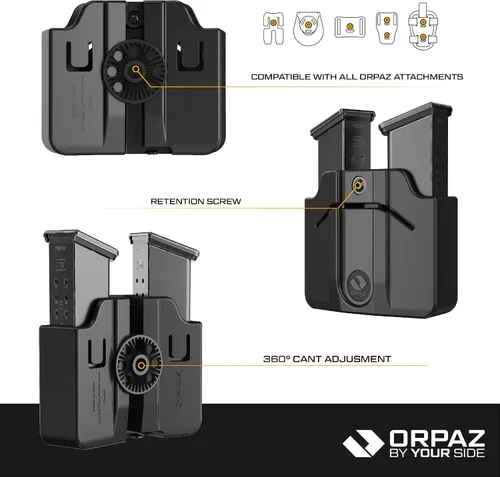 Vista 7 de Orpaz Mag Pouch compatible con Canik TP9 Magazine Holster para 0.40, 0.354 in Magazine Holder