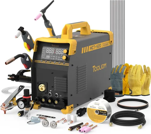 Vista 10 de TOOLIOM 135A Mini Soldador MIG de núcleo de flujo 110V Soldador MIG sin gas Flux MIG/Lift TIG/Stick Máquina de soldadura 3 en 1 Portátil