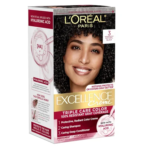 Vista 50 de L'Oreal Paris Excellence Crème Tinte Permanente para el Cabello, Color de Cabello de Triple Cuidado con Complejo Pro-Keratina para una Cobertura
