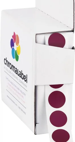 Vista 16 de ChromaLabel Kit de puntos verdes y rojos con código de color permanente de 1/2 pulgada, 2 cajas, 1000/caja