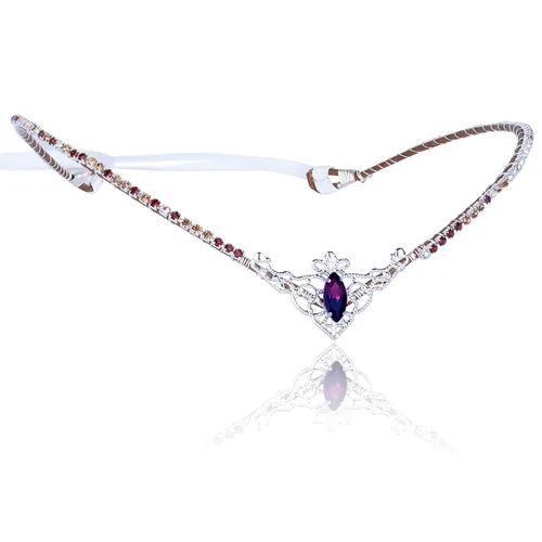 Vista 8 de MOSTORY Tiara negra hecha a mano con diamantes de imitación de elfo, corona de cristal de hada, círculos de cuarzo para mujeres, princesa