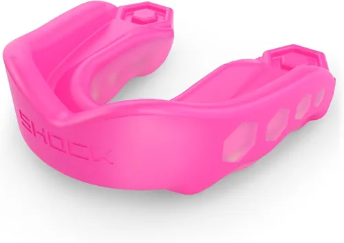 Vista 23 de Shock Doctor Gel Max - Protector bucal, protección resistente y ajuste personalizado, juvenil, frambuesa azul