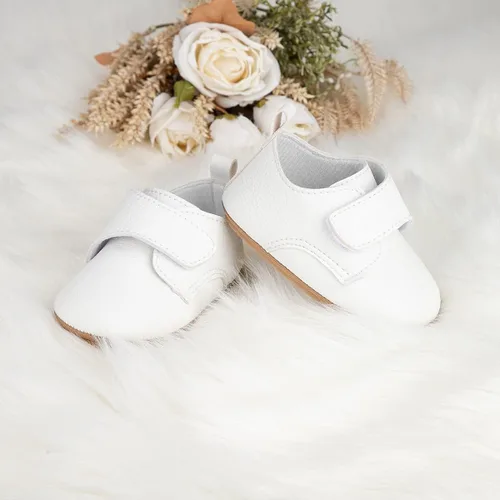 Vista 3 de HsdsBebe - Zapatos Oxford para bebés, niños y niñas, de cuero sintético con suela suave de goma, tenis antideslizantes, botas de tobillo para niños