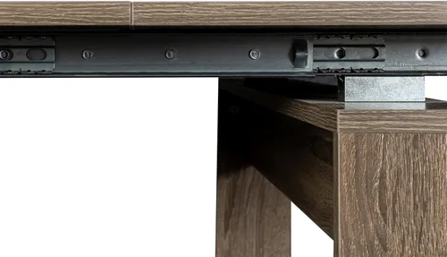 Vista 8 de JOYSOURCE Mesa de comedor extensible para hasta 12 personas de 20 a 119 pulgadas, ajustable, grande, extra larga, rectangular, ahorro de espacio