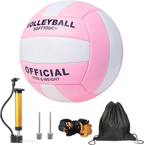 Vista 10 de ZLY Balones de voleibol, tamaño oficial 5 para interiores y exteriores, pelotas de voleibol suaves al tacto para playa, juego de entrenamiento