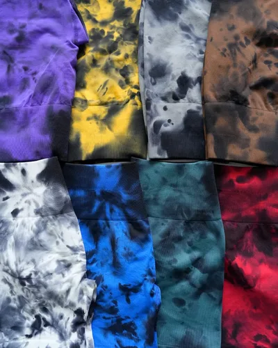 Vista 6 de AUROLA Dream Tie Dye Workout Shorts for Women Seamless Scrunch Soft Active Shorts