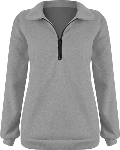 Vista 4 de Sudadera de forro polar cálido para invierno, sudadera con capucha para mujer, suéter moderno de forro polar de manga larga con cuello redondo