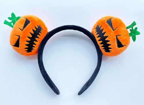 Vista 3 de Diadema de orejas de ratón negras MM Glitter Aro para el pelo mujeres adultos mariposa lentejuelas cierre de pelo Halloween parque accesorio