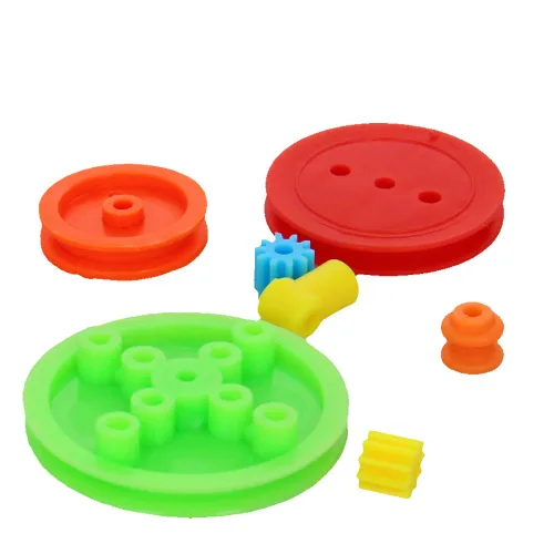 Vista 3 de Fielect Kit de engranajes de plástico 43pcs con accesorios surtidos para robot motor DC