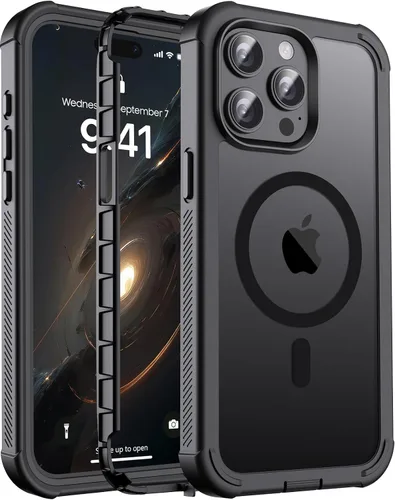 Vista 168 de jaroco - Funda magnética compatible con MagSafe para iPhone 11 de 6.1 pulgadas; protección de grado militar contra caídas, de doble capa