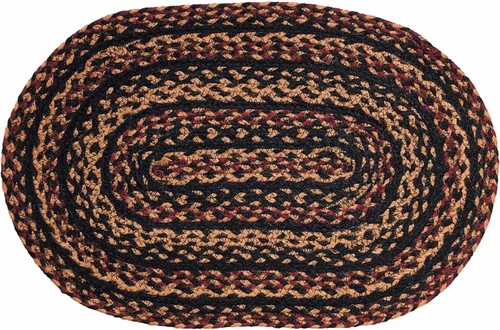 Vista 7 de La colección BlackBerry Premium Trenzada Primitivo, rústico, campestre, estilo granja Yute/algodón 30 días sin riesgo Alfombra