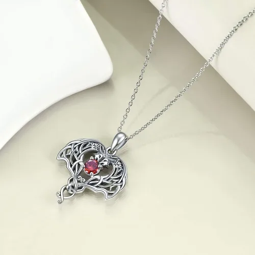 Vista 3 de ONEFINITY ElephantOwlHorseDragonWolfTurtle Necklace Sterling Silver Celtic Knot Pendant Necklace Animal Jewelry Gifts fro Women Mom