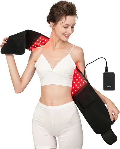 Vista 9 de USUIE Cinturón de terapia de luz roja, terapia de luz infrarroja, dispositivo de terapia de luz roja para cuerpo con temporizador para espalda