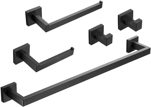 Vista 10 de Juego de accesorios de baño de 23.6 pulgadas, 2 ganchos para toallas, soporte para papel higiénico, soporte para toallas de mano, accesorios de baño