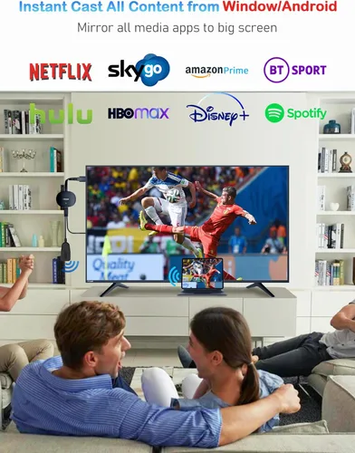 Vista 6 de Adaptador de dongle inalámbrico de pantalla HDMI 2026 4K Decod – Receptor de espejo de pantalla fundido archivo de audio de teléfono, tableta Negro