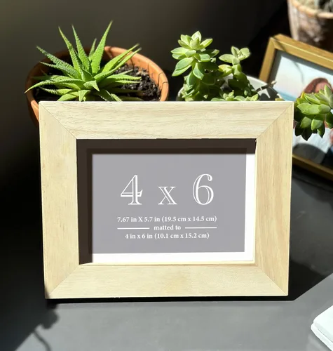 Vista 2 de Star Junction Pennsylvania Souvenir Wooden Photo Frame Compass Coordinates Design Matted to 4 x 6