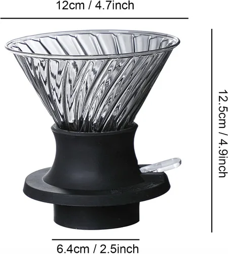 Vista 7 de BeeCa Clever - Gotero de café todo en uno, cafetera de inmersión de vidrio