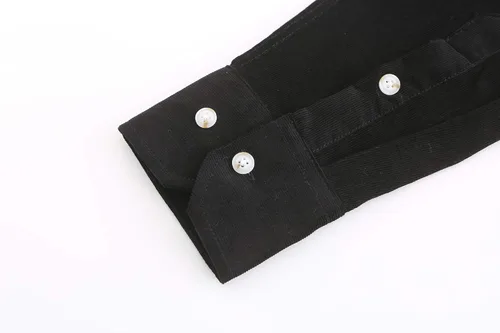 Vista 5 de Dioufond Camisas de pana para hombre, camisa de manga larga para hombre